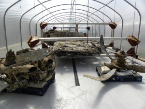 RAF Museum Dornier Do 17 Restoration Getting Underway 11 Citric acid solution released at timed intervals keeps the wings of the Dornier Do 17 moist and is slowly dissolving away the 70+ years of marine accretions. (image Credit: RAF Museum)