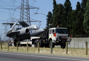 Friends of the SAAF Museum Restoring a Blackburn Buccaneer 11 Buccaneer 416 enroute to AFB Ysterplaat in December 2012. (Image Credit: Norman Tinkler)