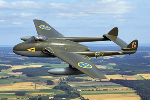 Swedish Air Force Historic Flight Preserves Sweden's Unique Military Aviation Heritage 21 SwAF Vampire (Image Credit; SwAFHF)