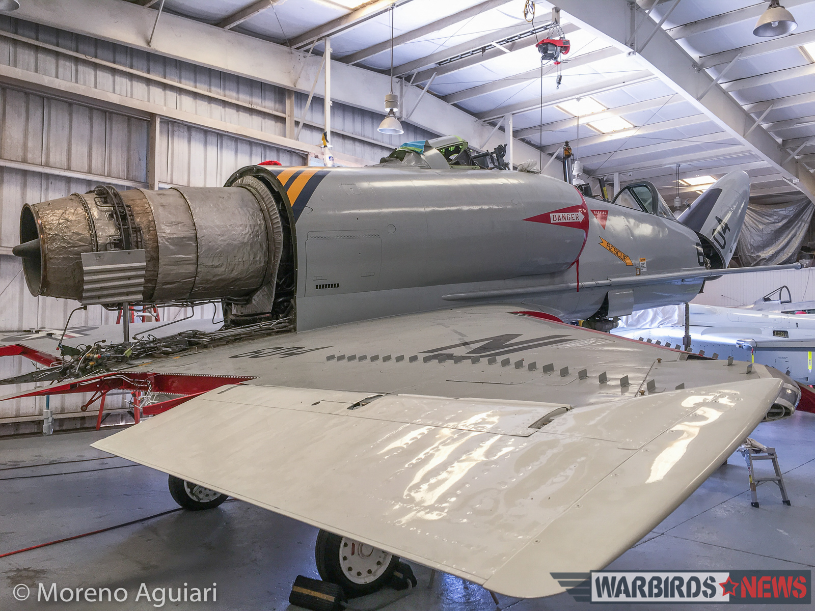 Classic Fighters of America - Restoration Shop Update 16 The Skyhawk's forward fuselage and wings. (photo by Moreno Aguiari)