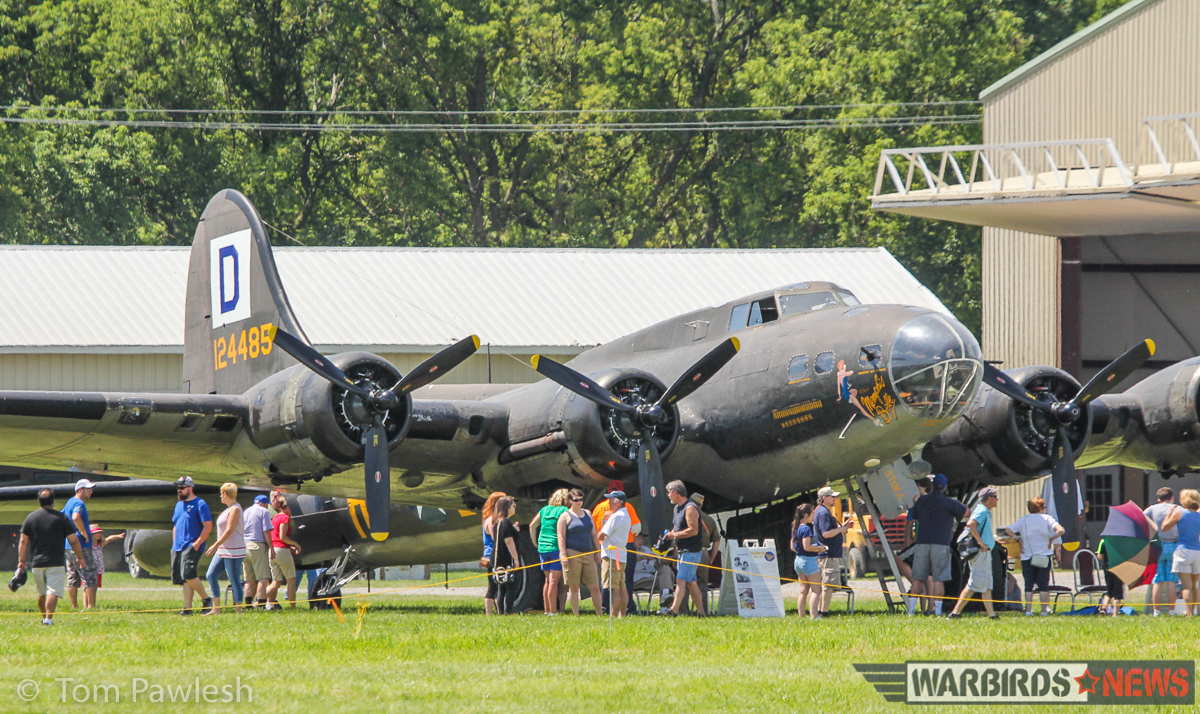 The Greatest Show on Turf 2017 - Geneseo Air Show Report 18 The late David Tallichet's Boeing B-17G is on loan to the National Warplane Museum. Tallichet supported the museum over many years, and often brought this aircraft to the show during his lifetime. (Photo by Tom Pawlesh)