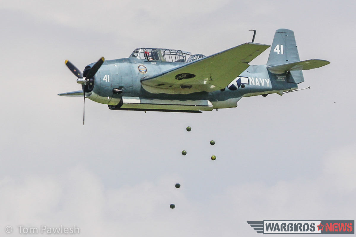 The Greatest Show on Turf 2017 - Geneseo Air Show Report 29 Bombs away... the water melon drop is a regular feature at Geneseo. (Photo by Tom Pawlesh)