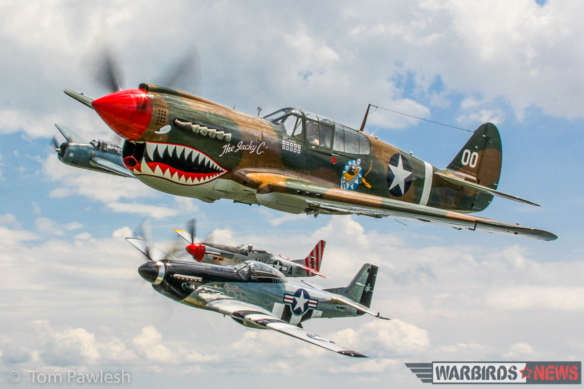 Warbug: The Warbird Pilot’s First Step Pilot Report on the Aeronca L-16 10 2017 Geneseo Airshow Photos by Tom Pawlesh 0180 Thom Richards in P 40 Scott Yoak in P 51 Charlie Lynch in TBM copy