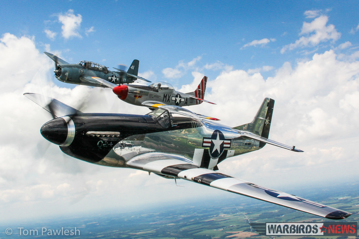 The Greatest Show on Turf 2017 - Geneseo Air Show Report 34 Quicksilver in closeup with Mad Max and the TBM to the rear. (Photo by Tom Pawlesh)