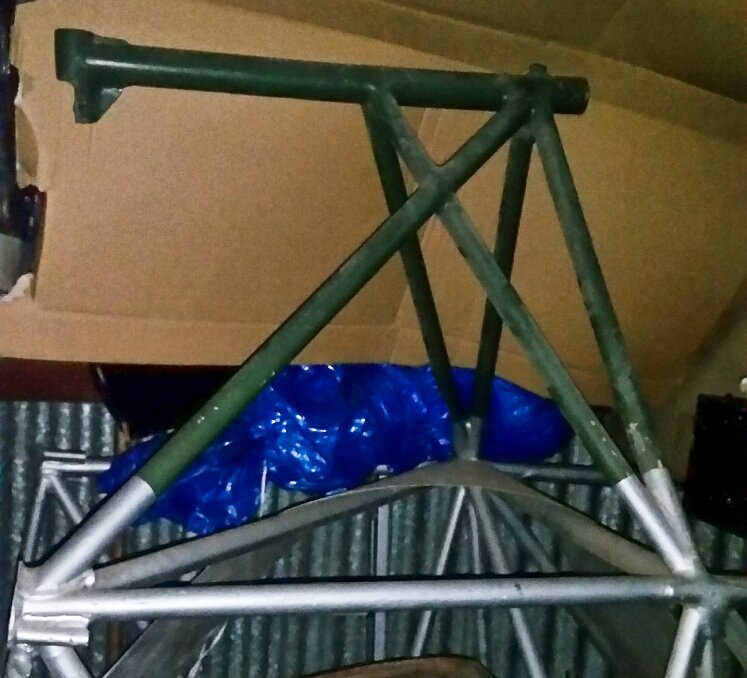 All Boomerangs Come Back: An Australian Fighter's Gradual Return 14 A clear view of A46-3's straight overturn truss (green tube at top of image), unique to the first five airframes. (photo by Rick Anderson)