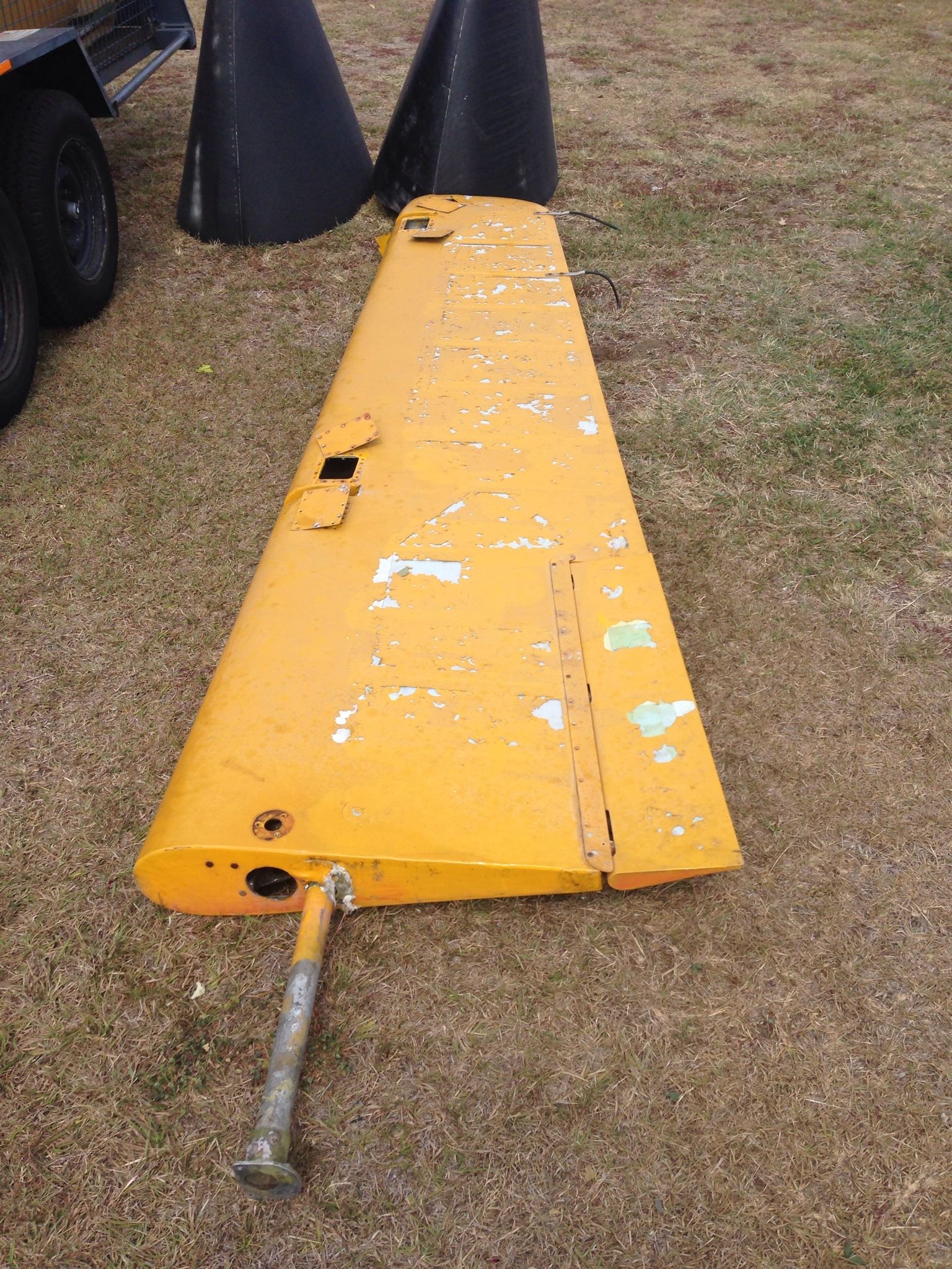 Douglas A-26 Invader Movements Downunder 15 One of the Invader's elevators following removal from the airframe. (Photo via Reevers)