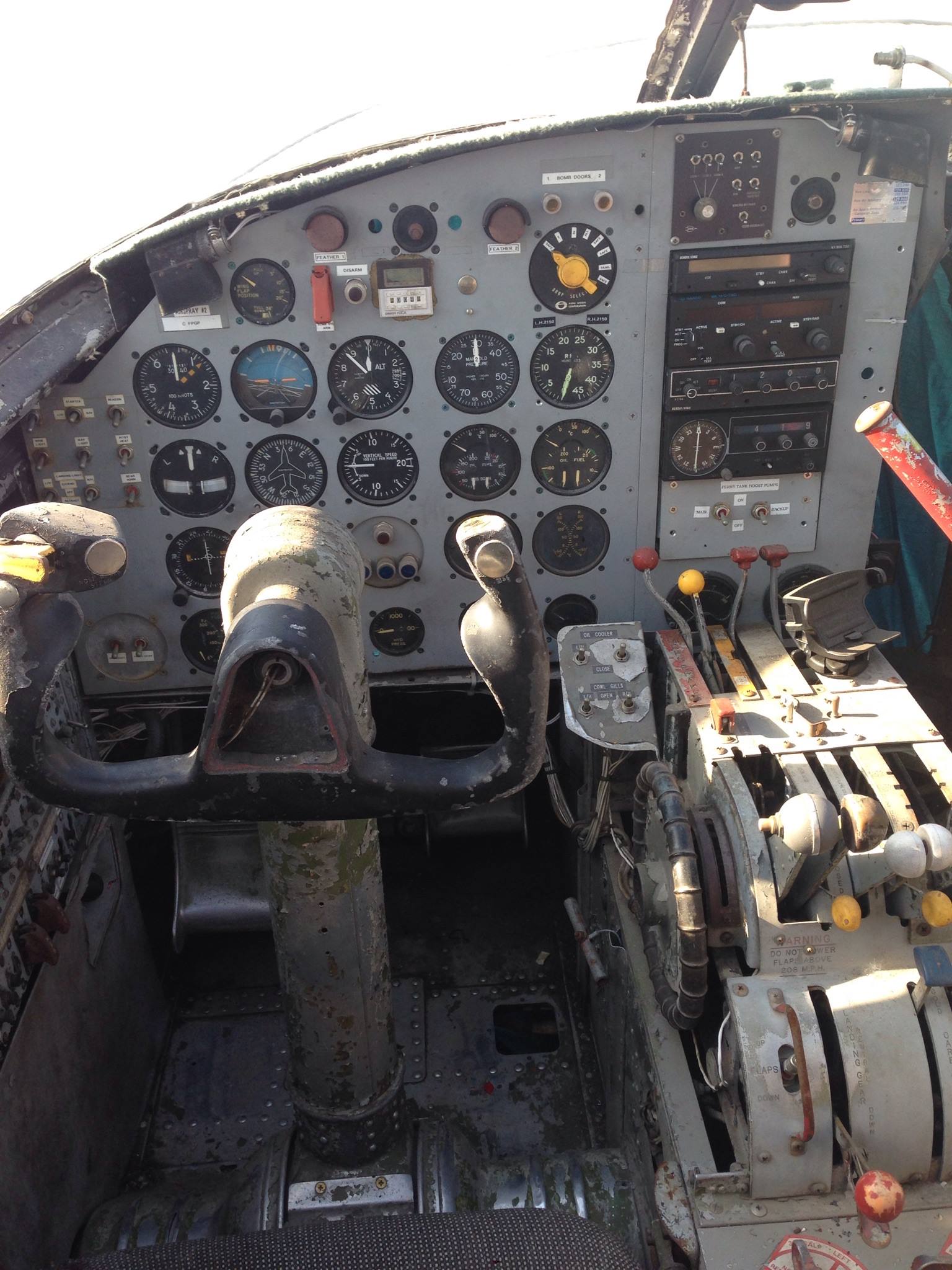 Douglas A-26 Invader Movements Downunder 11 The Invader's main instrument panel. (Photo via Reevers)
