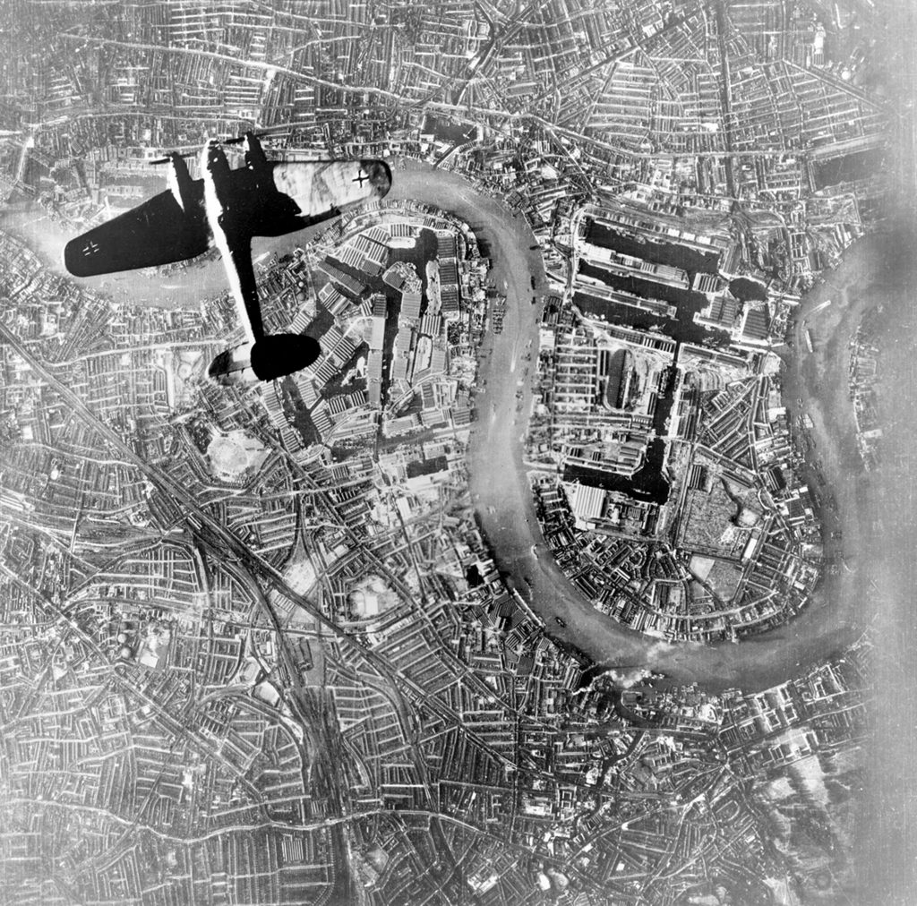 Victory in the Air: 85th Anniversary of The Battle of Britain 25 2185px Heinkel He 111 over Wapping East London
