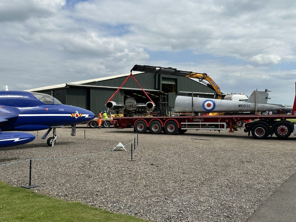 Prone Meteor Finds New Home at Newark Air Museum 11 24.06.24 DTEP Meteor F8 Mod WK935 7972
