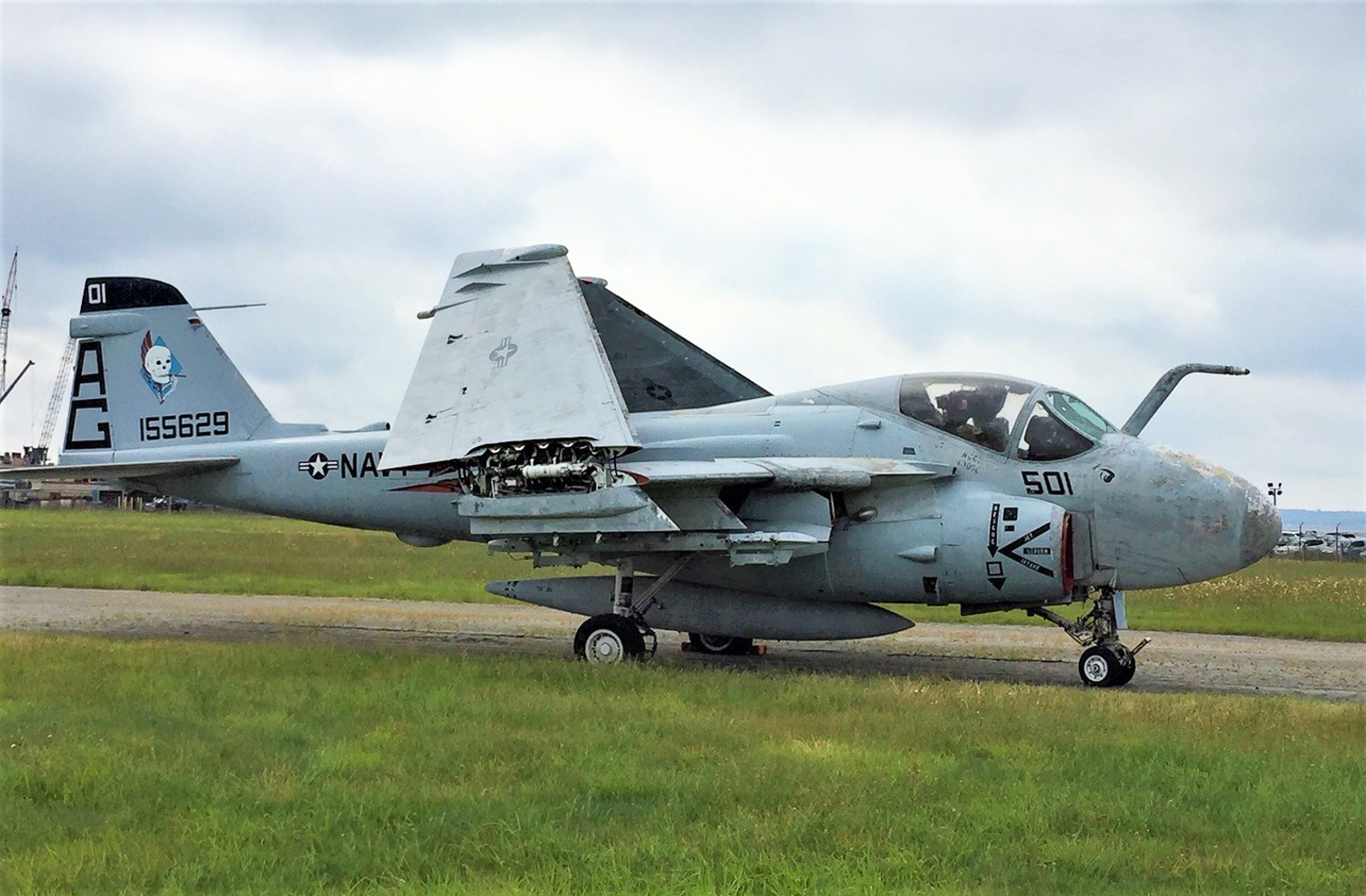 Grumman A-6E Intruder Arrives at Hickory Aviation Museum 10 242128634 4377524635629304 4886949736743712579 n