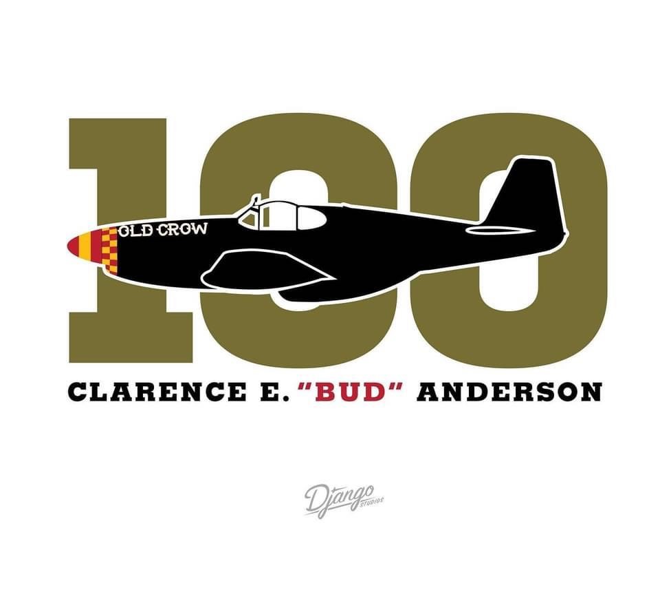 Col. Clarence E. "Bud" Anderson Celebrates his 100th Birthday Today! 14 269833565 335103931952225 6471022048269492268 n