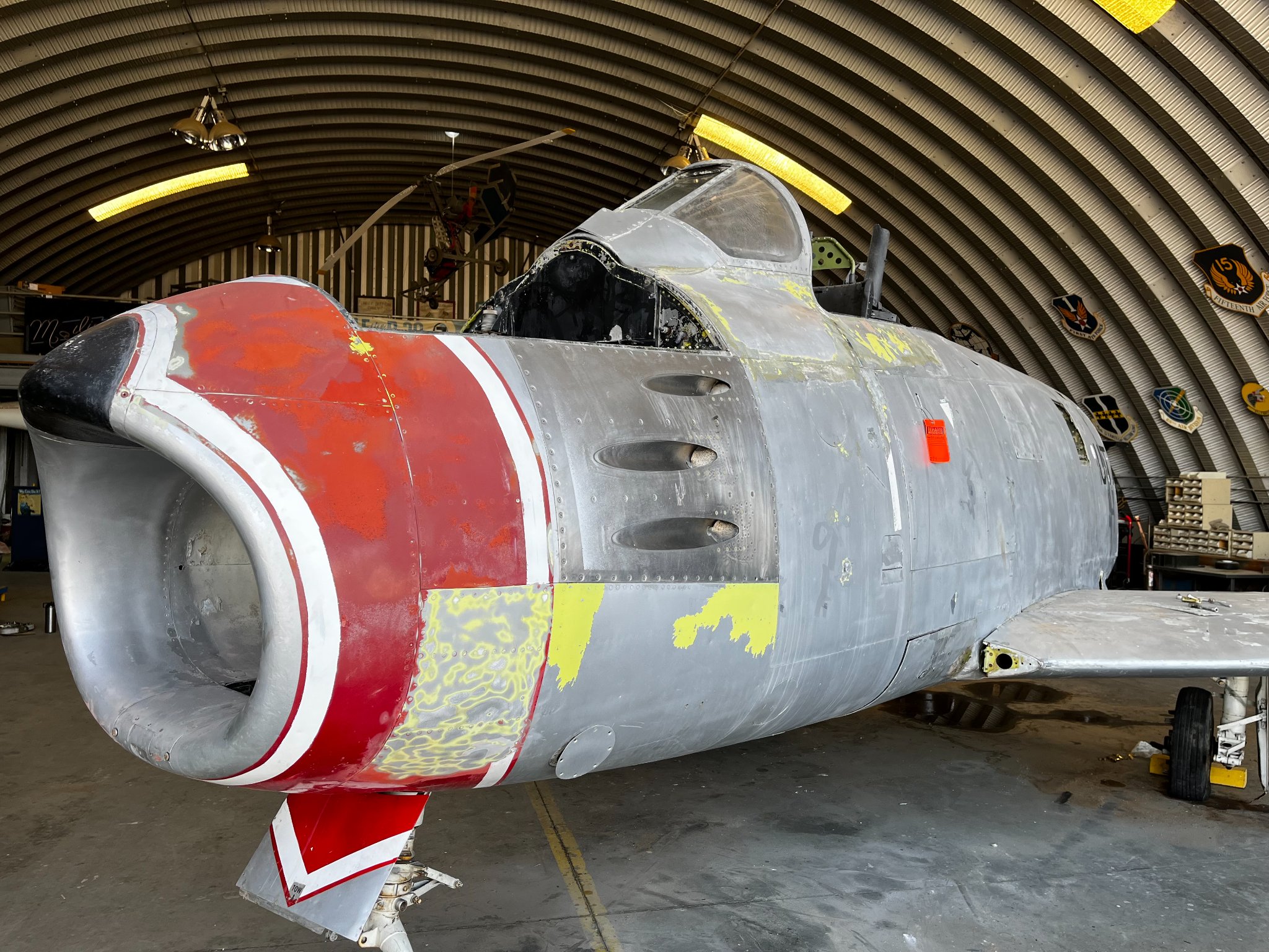 F-86A Sabre Restoration at March Field Air Museum 15 300186969 5518592184850314 3033222407847625142 n