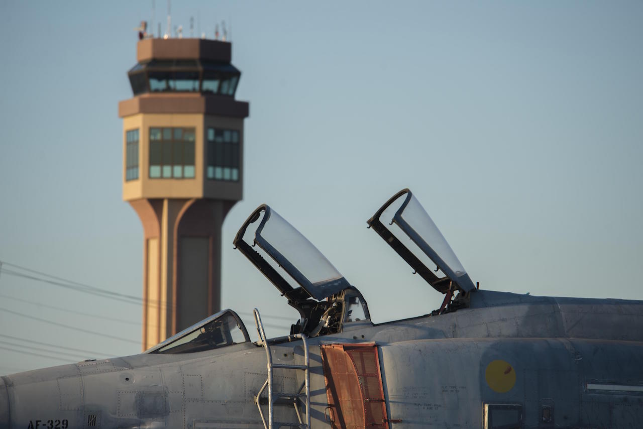 Phantom Flies Final Unmanned Mission 11 A QF-4 Phantom is parked on the flight line at Holloman Air Force Base, N.M. on Aug. 17. The QF-4 mission flew its final unmanned mission Aug. 17. The QF-4s here will continue flying manned missions until the official end of the QF-4 program in December 2016. (U.S. Air Force photo by Airman 1st Class Randahl J. Jenson)