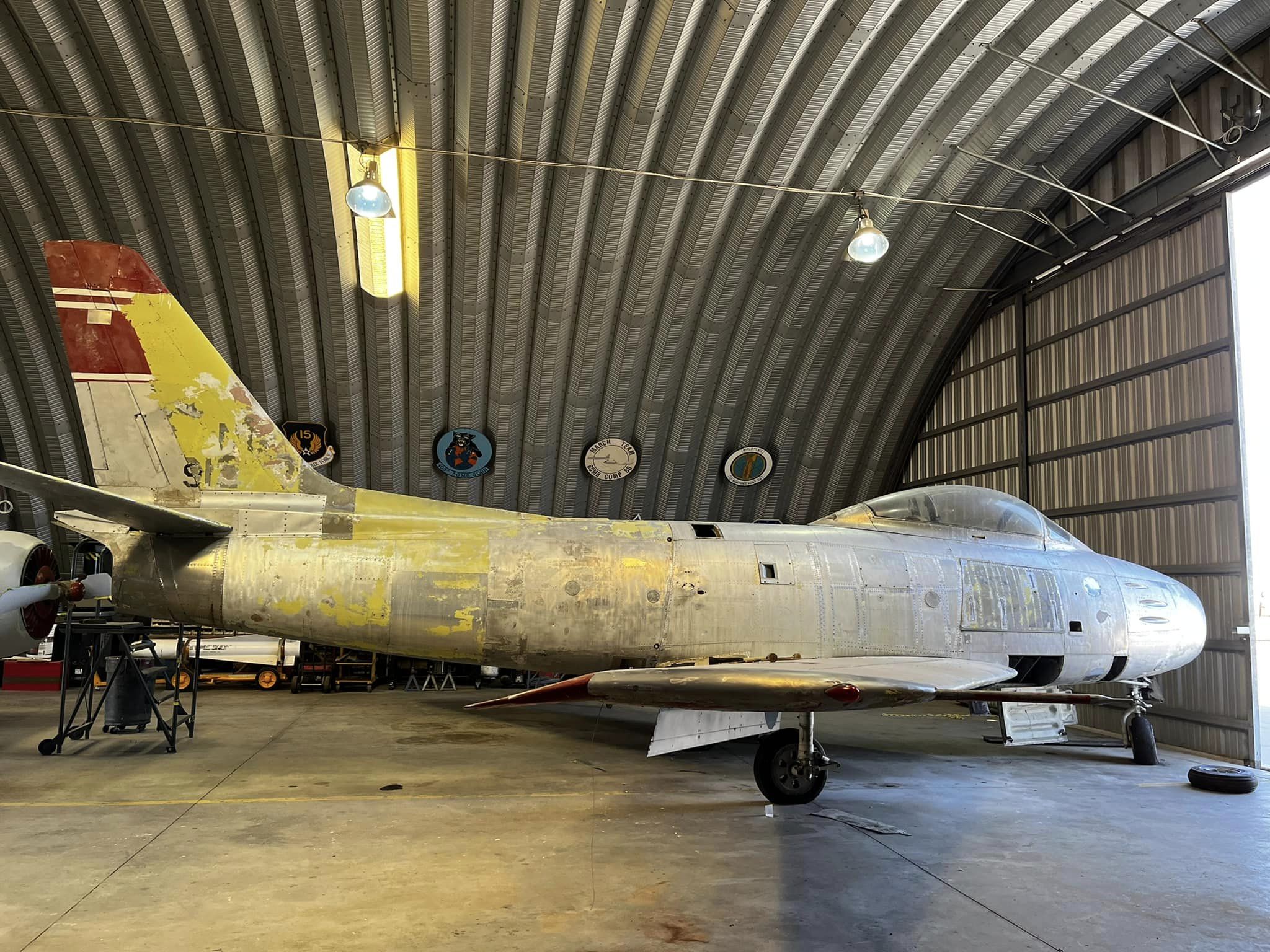F-86A Sabre Restoration at March Field Air Museum 23 309391448 5646405325402332 8009975798816075212 n