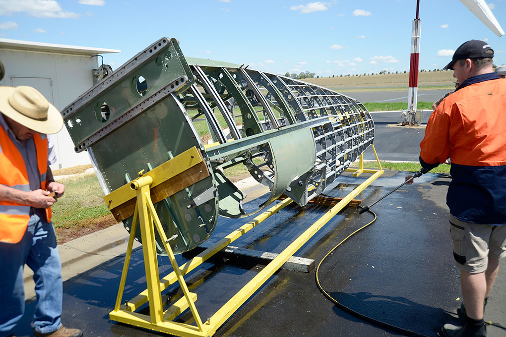 Spitfire Fuselage Arrives at Hunter Fighter Collection 11 336109590 1473377583195935 1884411714350367941 n