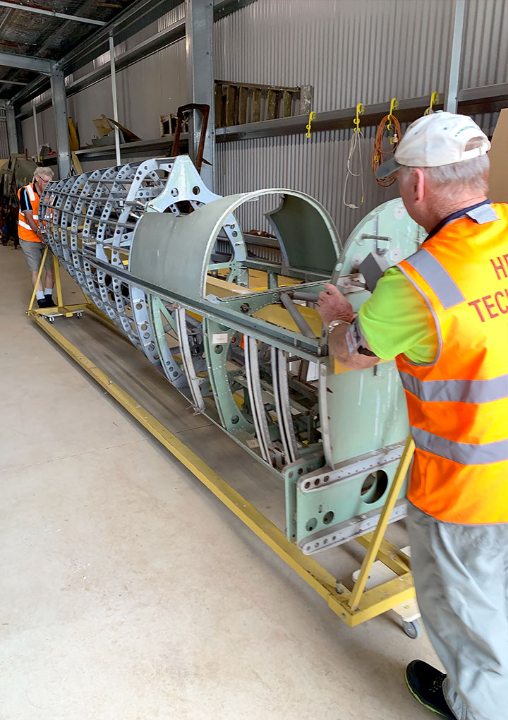 Spitfire Fuselage Arrives at Hunter Fighter Collection 13 336235649 2097249073797581 5381665416336662975 n