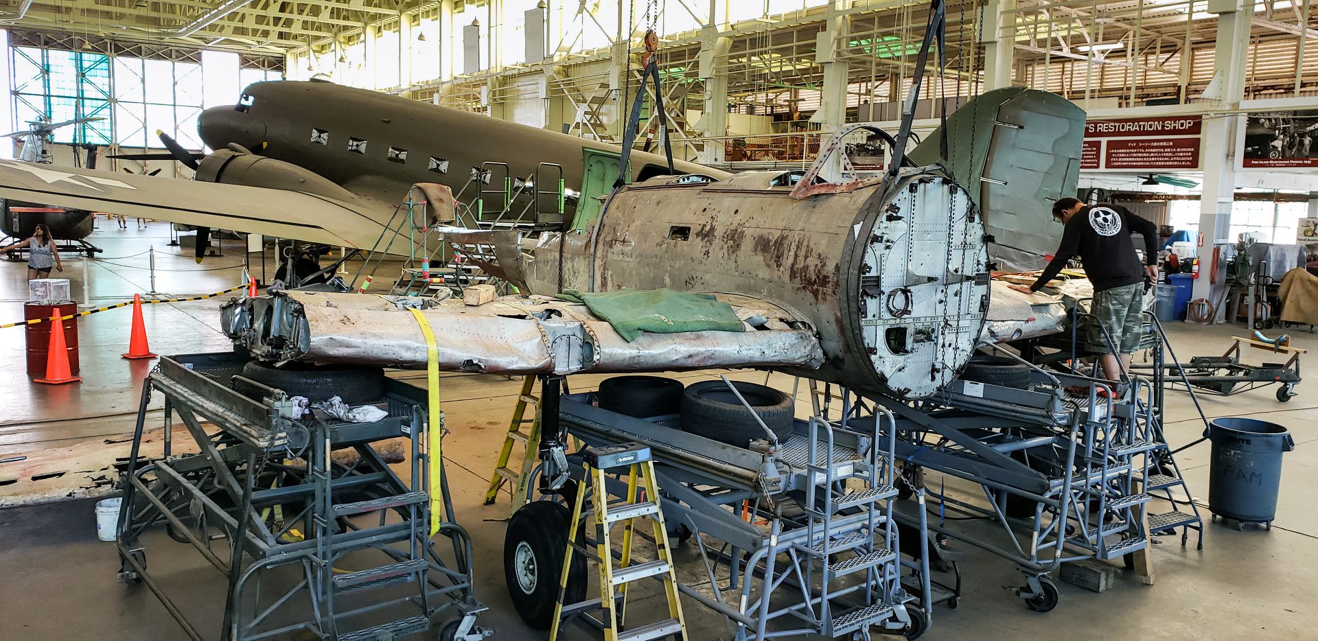 Pearl Harbor Aviation Museum Installs a New Wing on Nakajima B5N2 ‘Kate’ 17 33676318 10156380535987389 4775665842564104192 n