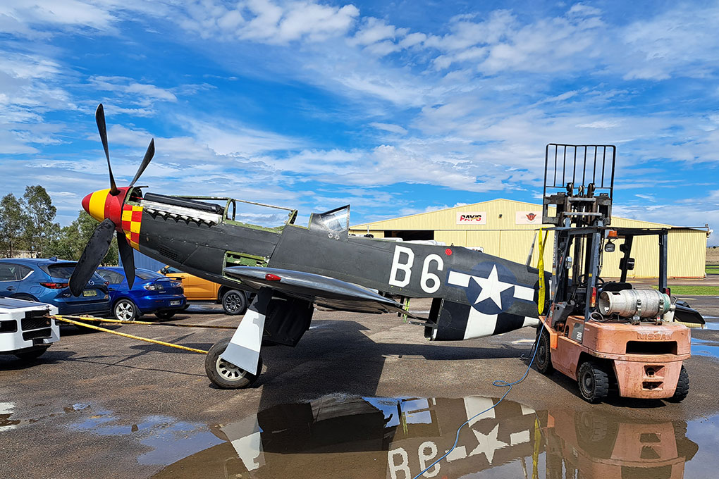 Ex-RAF Museum P-51D Arrives in Australia 18 340946223 3672137079681007 7390608438506220044 n