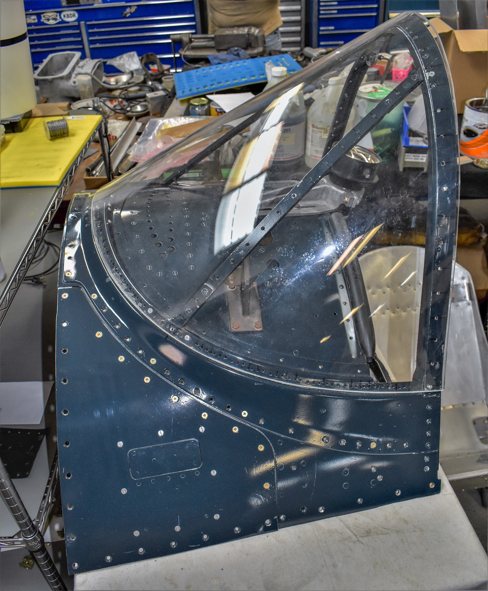 Connecticut Air and Space Center's FG-1D Corsair: Restoration Update - April, 2021 13 4.CASC .FG1D..BuNo .92460.NewWindscreenPlexi.4.6.21.JON0123 2 1