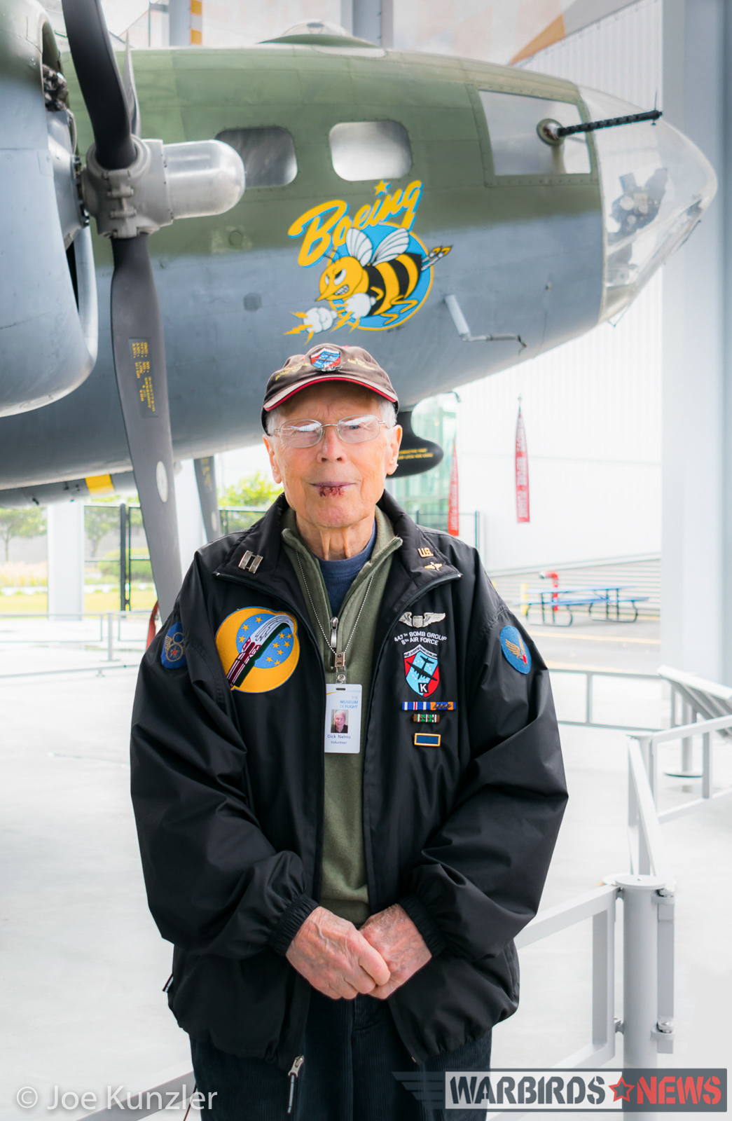 A Look Inside the Museum of Flight's New Aviation Pavilion 19 WWII B-17 pilot Dick Nelms and the Boeing Bee. (photo by Joe Kunzler)