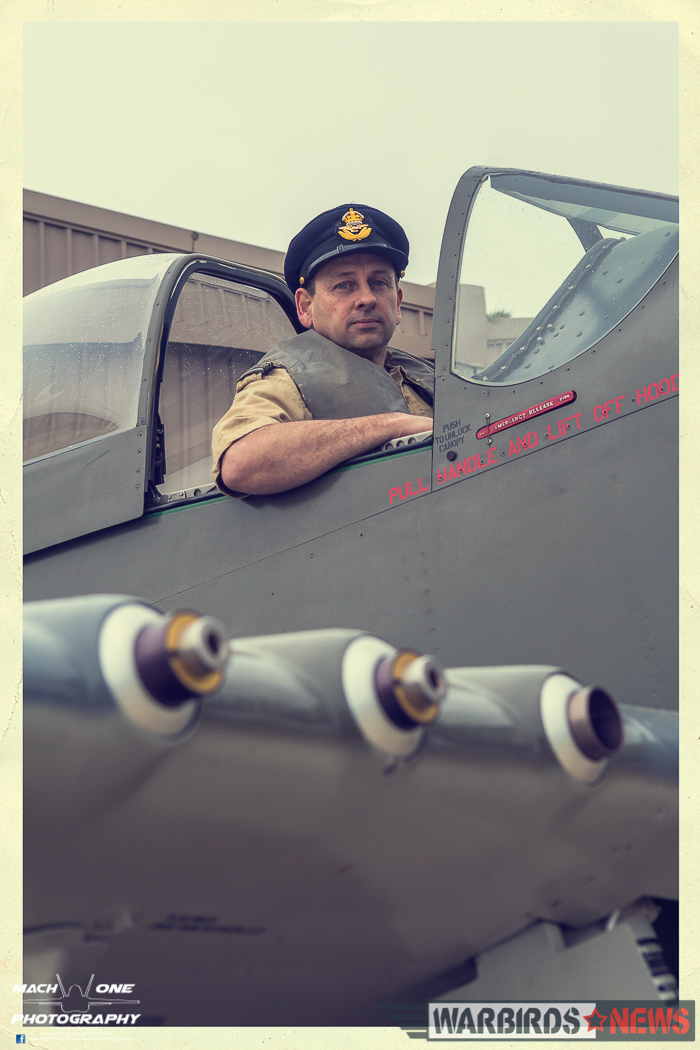 4 Squadron RAAF: Celebrating A Centenary - 1916 - 2016 21 A re-enactor sitting in the Mustang's cockpit. (photo by Matt Savage)