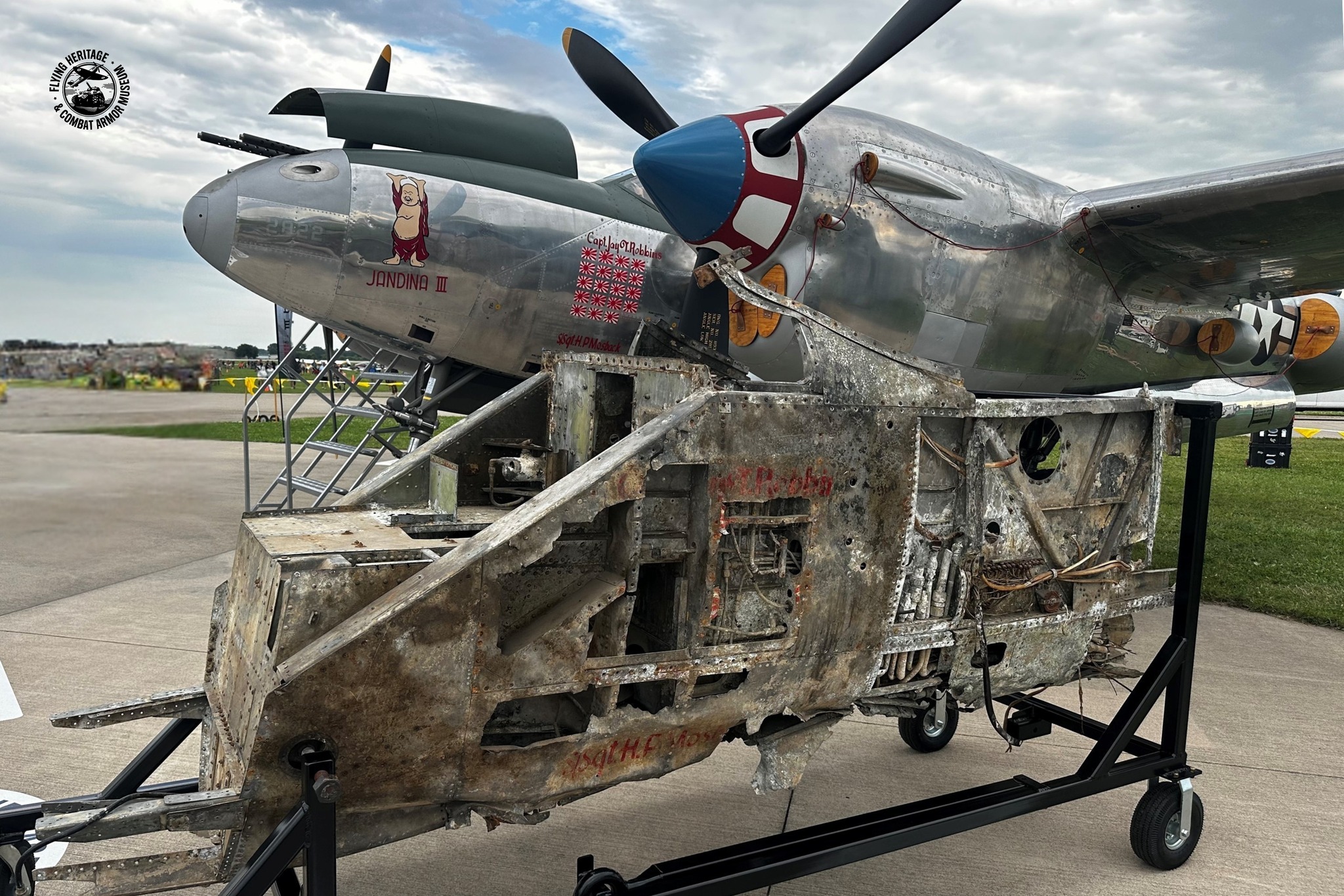 P-38J Lightning Jandina III Arrives at Flying Heritage and Combat Armor Museum 10 525250098 1231438889025621 6201520292826736174 n