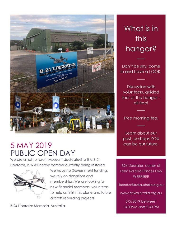 Werribee B-24 Liberator Memorial Australia - Open House - May 5th 10 58375223 2224315547833614 6038633115193180160 n