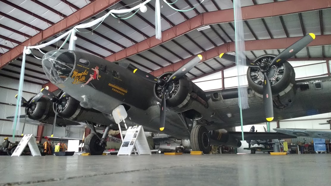B-17G "The Movie" Memphis Belle Flying High, Again 10 The Movie Memphis Belle in her hangar following recent maintenance activities at the National Warplane Museum's base in Geneseo, New York. (photo via NWM)