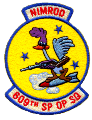 A-26 "Special Kay" Restoration 12 Squadron patch of the U.S. Air Force 609th Special Operations Squadron. ( Image via Wikipedia)