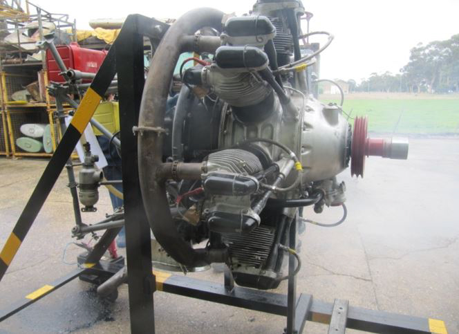 Australian Airspeed Oxford - Project Update 25 One of the project's two Armstrong Siddeley Cheetah engines has been restored to running condition. (photo via B-24 Liberator Memorial Fund)