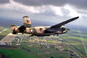 B-25 "Yellow Rose" Getting a New Paint Job 11 The "Rose" flying over central Texas. ( Image credit CAF Central Texas Wing)