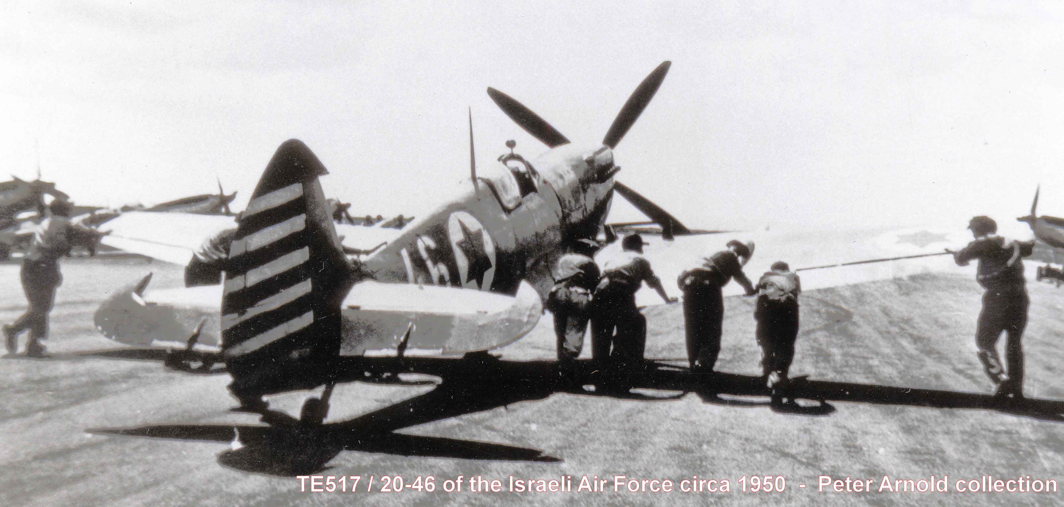 Biggin Hill Heritage Hangar Announces Latest Spitfire Under Restoration 10 9 TE517 20 46 Israeli Air Force Peter Arnold Collection 006b