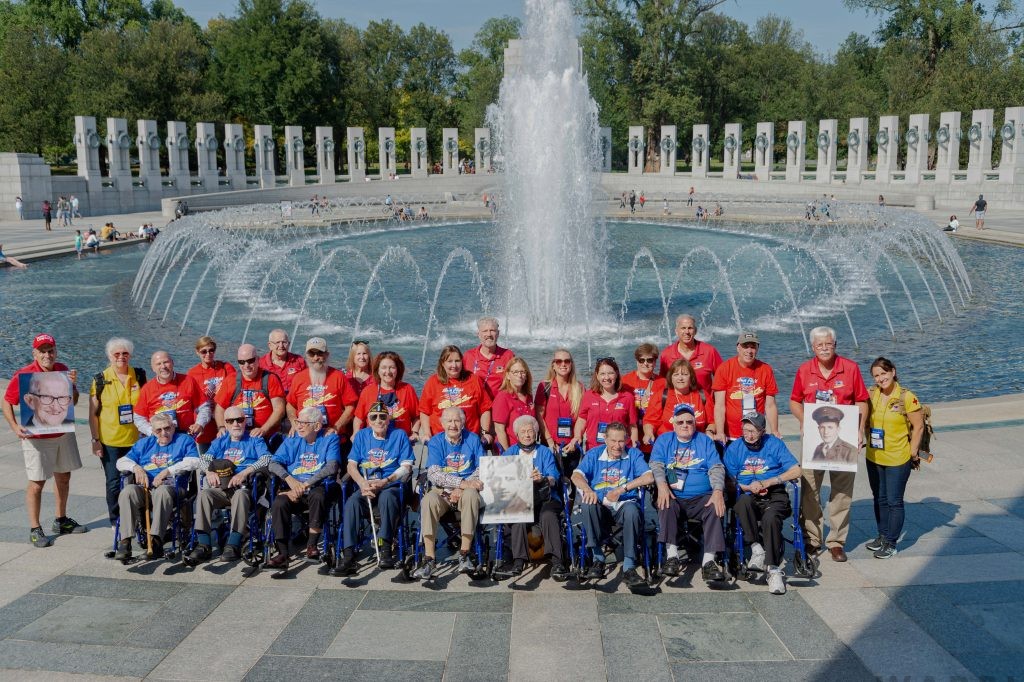 American Airpower Museum To Host Honor Flight Veterans Reunion 11 9 Veterans at D.C. WWII Memorial