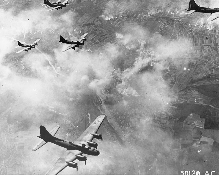 The Boeing B-17 Flying Fortress: Queen of the Skies 15 903px B 17F formation over Schweinfurt Germany August 17 1943