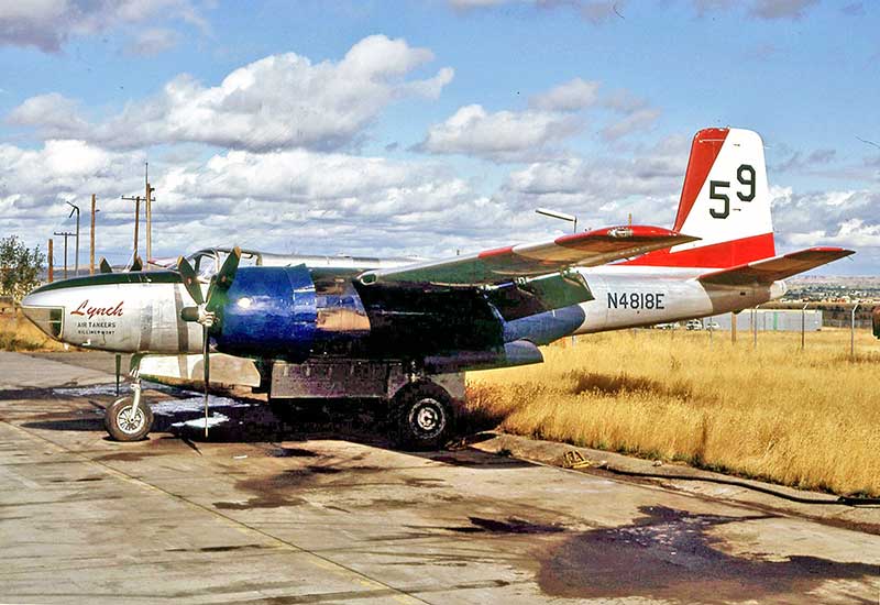 Douglas A-26 Invader from the Movie "Always" Joins the Museum of Mountain Flying 12 A 26 N4818E Billings MT 3.10.81 59 KKK