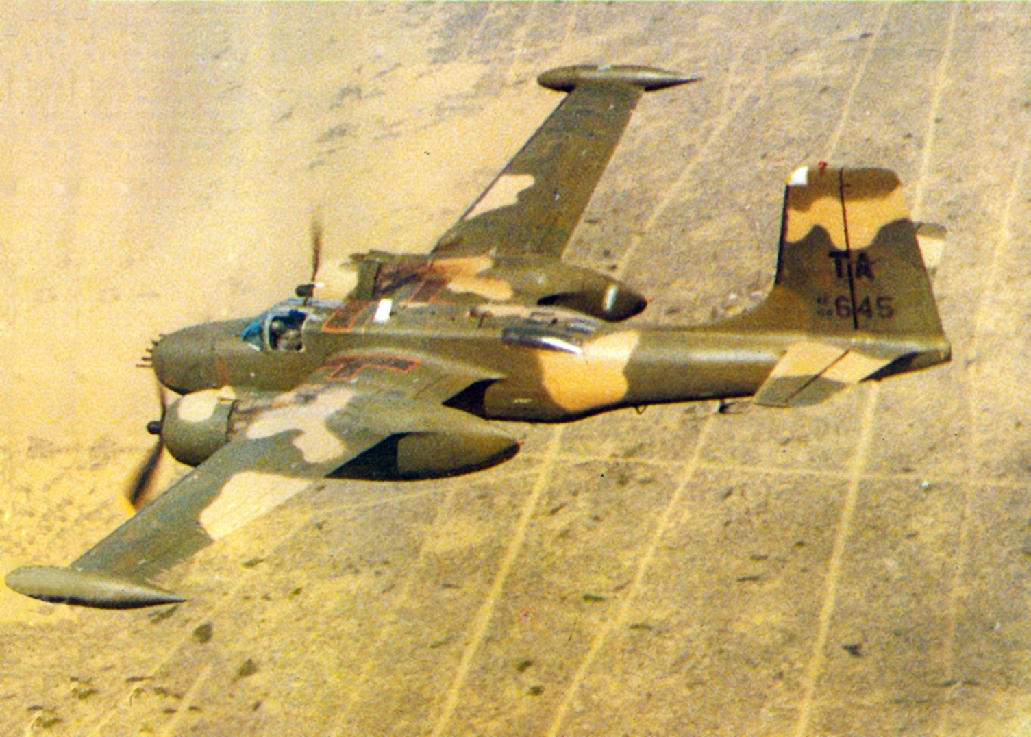 A-26 "Special Kay" Restoration 11 An A-26 Invader of the 609th Special Operations Squadron flying near Nakhon Phanom Royal Thai Air Base in 1969. ( Image via Wikipedia)
