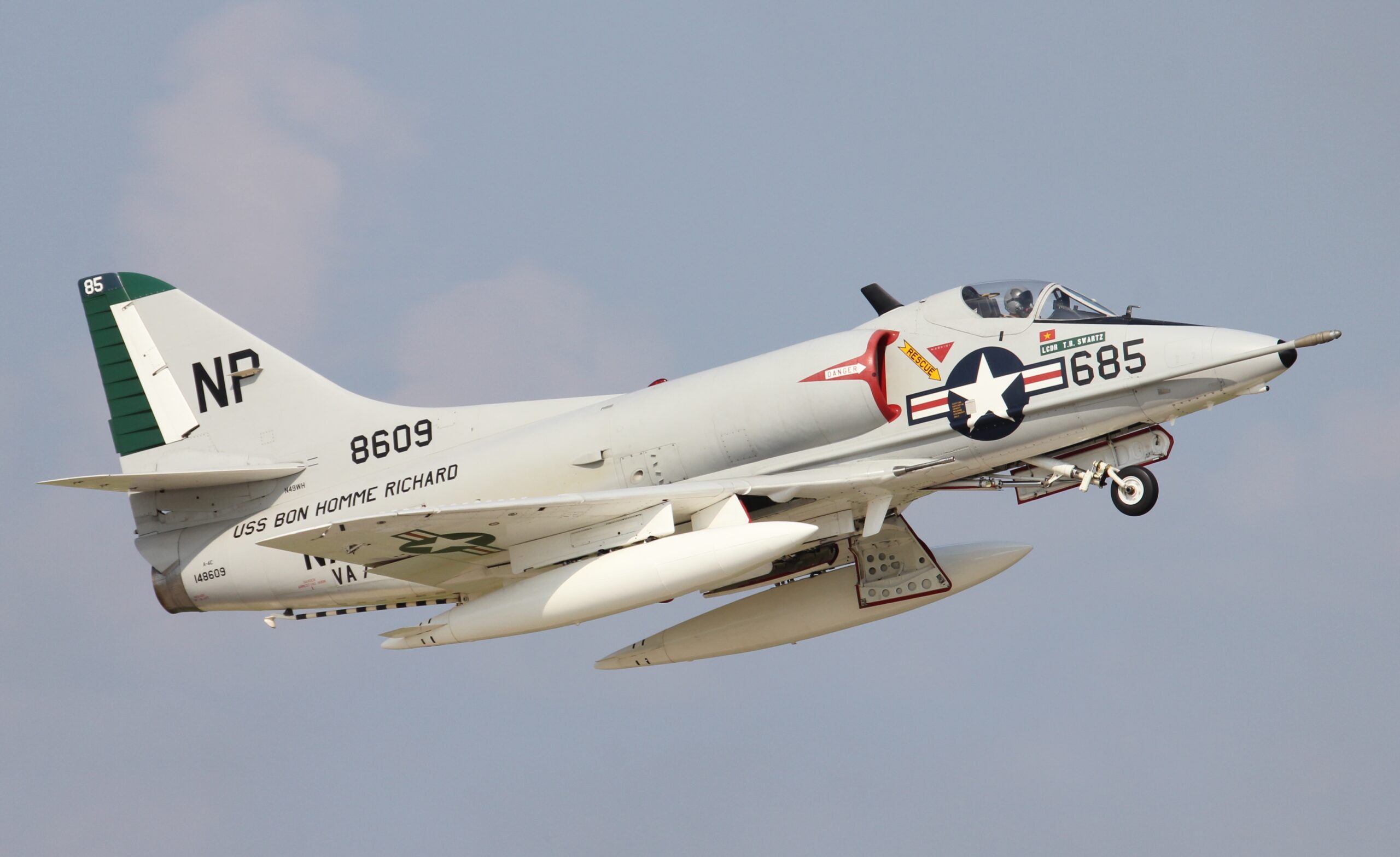 ‘Vietnam Remembered: 50 Years Later’ at EAA AirVenture Oshkosh 2023 11 A 4 Skyhawk OSH2019 by Al Sauer scaled