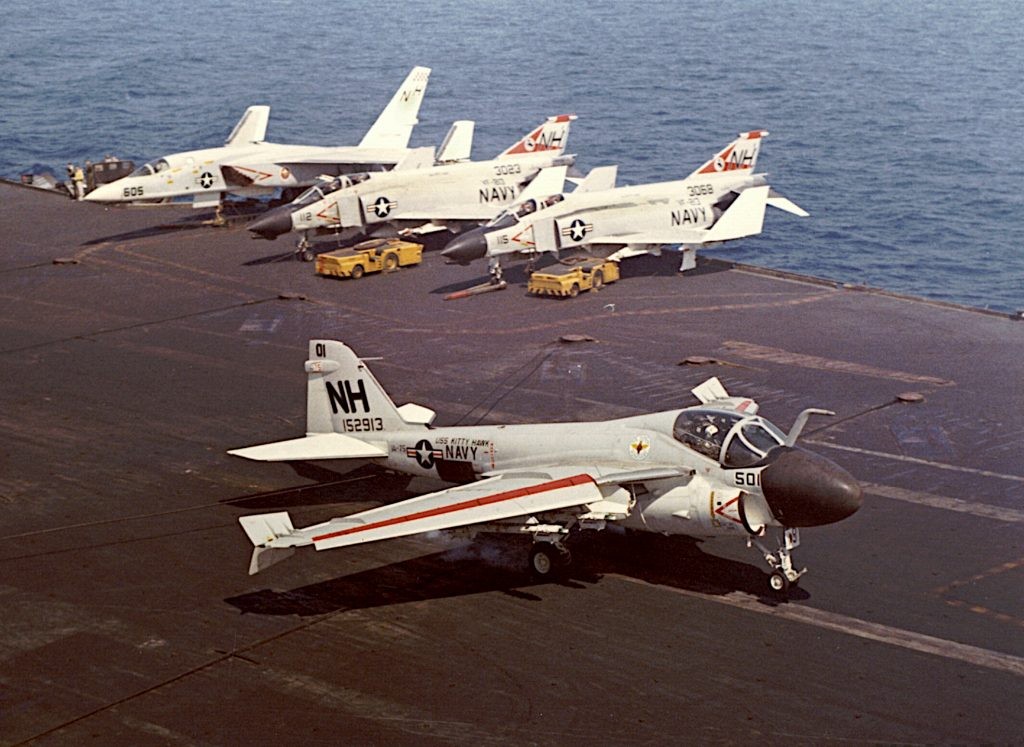 Last Cruise For The USS Kitty Hawk 15 A 6A VA 75 landing on USS Kitty Hawk CVA 63 1968