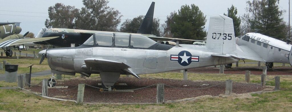 T-34 Fly-in Hosted at National Museum of the U.S. Air Force 10 A Beech YT 34 Mentor on display at the Castle Air Museum in Atwater California.