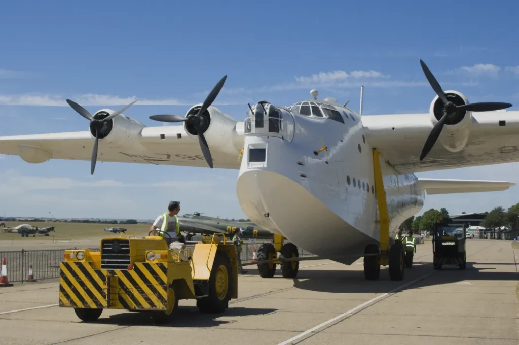 Transforming IWM Duxford: A New Era for Britain's Historic Airfield 13 A Short Sunderland being transported across IWM Duxford IWM 425.jpg