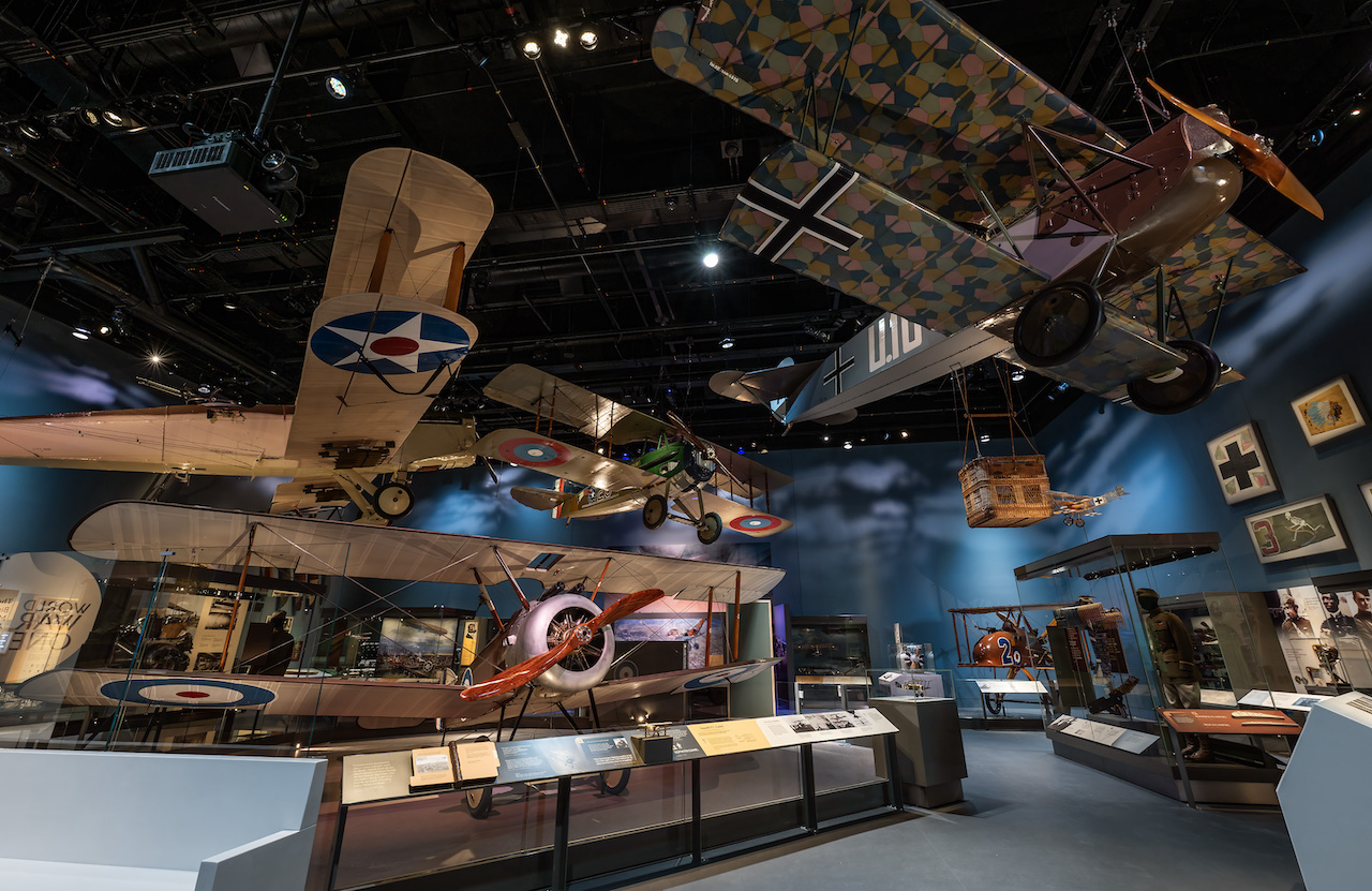 New Museum Entrance and Lockheed Martin IMAX Theater Reopen Alongside Five New Galleries at Smithsonian’s National Air and Space Museum 11 A range of aircraft including the Fokker D. VII and the Sopwith F.1 Camel on display in the World War I
