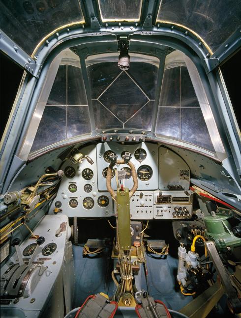 Restoration of the Smithsonian’s Ilyushin Il-2 Shturmovik 12 A view inside the cockpit of the Museums Il 2 Shturmovik.