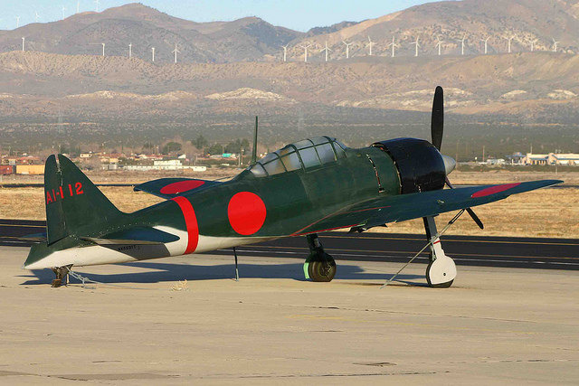 A6M Zero Rises Over Japan With a Japanese Pilot in The Cockpit 11 A6M-3-Zero-stilll-in-its-warpaint-from-the-film-Pearl-Harbor-at-Mojave-in-2006-photo-by-Alan-Wilson