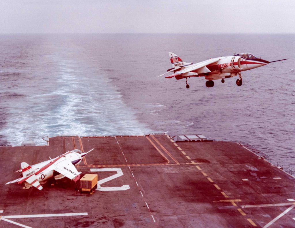 The Forgotten Harrier 16 AV 8C 158384 YAV 8B 158394 aboard USS Saipan LHA 2 Don Spering collection 2