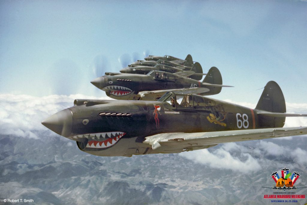 Unveiling the Story Behind the Flying Tigers' Iconic Photograph 11 AVG Flying Tigers in Formation on May 28 1942 Photo taken by pilot R.T. Smith Copyright by R.T.Smith WM