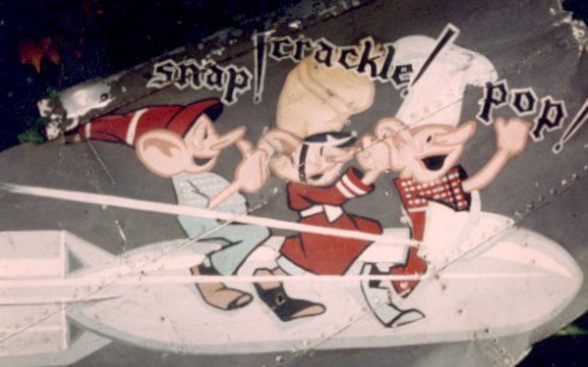 The Gunner Who Fell From the Sky…Without a Parachute. The Story of Sgt. Alan E. Magee 12 Actual Nose Art panel from crashed B 17 Snap Crackle Pop at St. Nazaire France – Jan. 3 1943