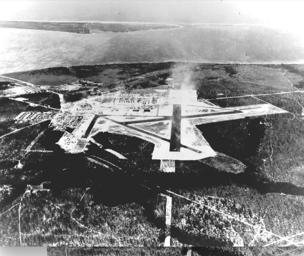Eglin Airfields, Home of the Doolittle Raiders 11 Aerial photo of Eglin Field in March 1942. Note the two hangers in the center the photo. Hanger 68 is the left one