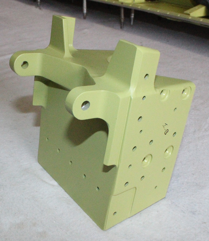 XP-82 Twin Mustang - Feb.-April, 2015 - Restoration Update 27 Aileron hinge fitting. (photo via Tom Reilly)