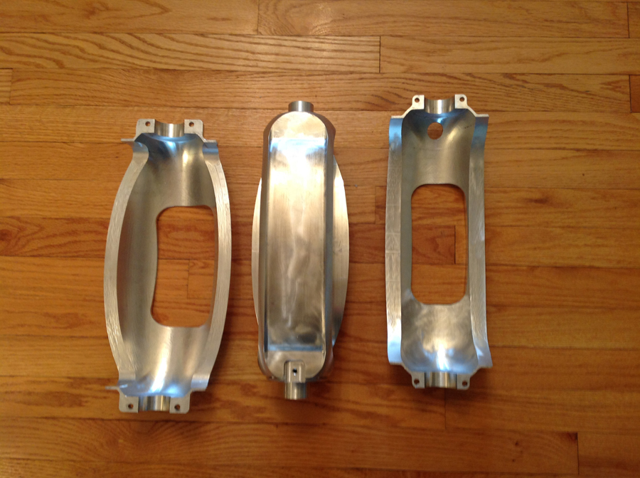 XP-82 Twin Mustang - April 2016 - Restoration Update 18 Components for the air diverter. (photo via Tom Reilly)