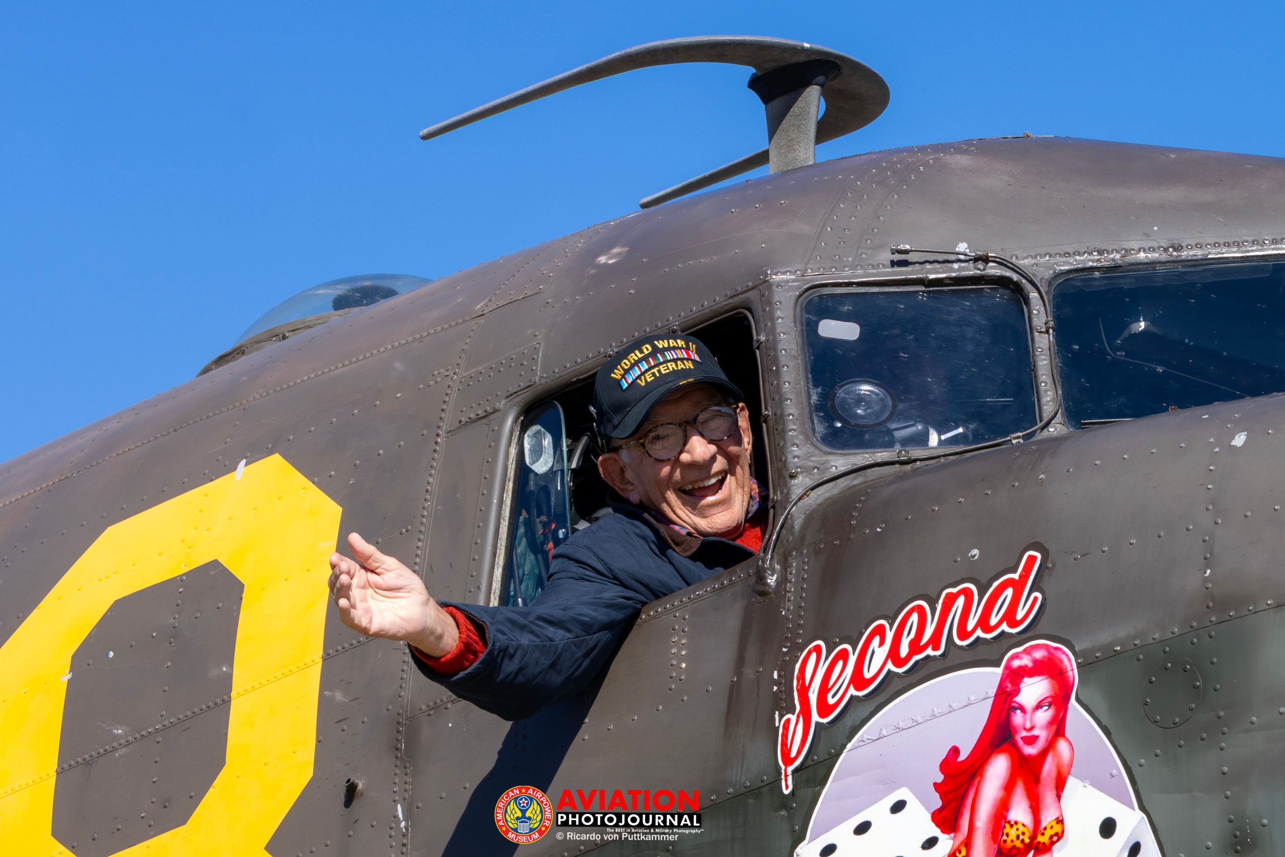 101-Year-Old WWII C-47 Pilot Takes to the Air with the American Airpower Museum 11 Alan Shapiro in Douglas C 47 scaled